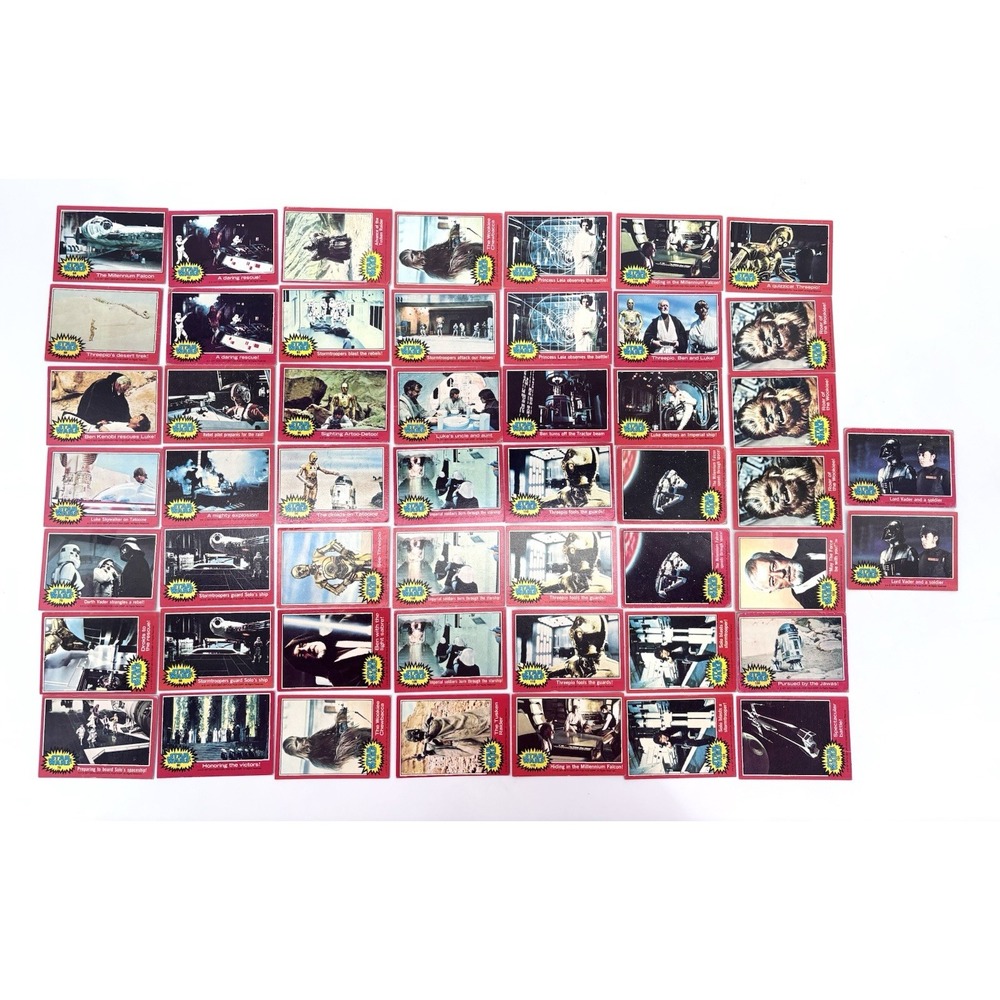 1977 Topps Star Wars Series 2 Red Border 51 Card Lot Original Movie Vintage
